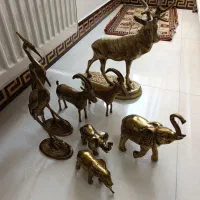 برنجی دکوری حیوانات تکی یا کلی زیر قیمت|مجسمه، تندیس، ماکت|اندیشه, شهرک صدف|دیوار