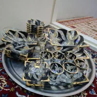 بلور لب طلایی سوگاژاپن اصل|ظروف سرو و پذیرایی|قم, کیوانفر|دیوار