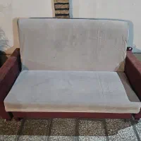 مبل تخت‌خواب‌شو دو نفره سالم  تشک پنبه ای