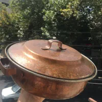 قابلمه و ماهیتابه مسی قدیمی یادگاری مادربزرگم|کلکسیون اشیاء عتیقه|تهران, میدان میوه و تره‌بار مرکزی|دیوار