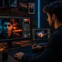 طراحی حرفه‌ای با هوش مصنوعی + فتوشاپ