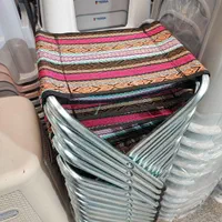 چهارپایه تاشو فلزی جاجیم ، صندلی تاشو