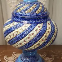 ظرف مینا کاری شده مسی
