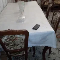 مبل و میز نهار خوری استیل ۸ نفره