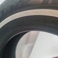 لاستیک نو دور سفید مشکی.