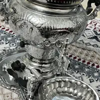 سماور گازی نو ۴ لیتری با قلم کاری ارمغان