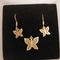 زنجیر گوشواره پلاک طلا سبک و زیبا