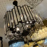 لوستر مدرن اکولایزر ۱۰ شعله کریستال|لوستر و چراغ آویز|تهران, نیروی هوایی (پیروزی)|دیوار