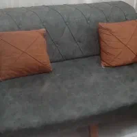 مبل دو رنگ شیک طوسی و خردلی