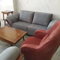 مبل ۷ نفره  در حد نو همراه با میز جلومبلی