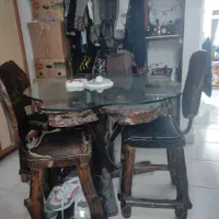 میز ناهار خوری تنه درخت چوب اصل