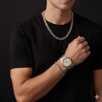 پکیج ساعت و گردنبند و دستبند مردانه|ساعت|کرج, کوی امامیه|دیوار