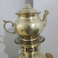 سماور زغالی برنجی|کلکسیون اشیاء عتیقه|عجب شیر, |دیوار