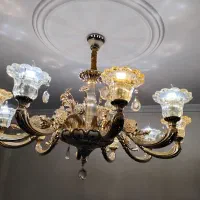 لوستر برنزی ۸ شاخه دو تایی