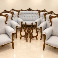 مبل استیل سلطنتی کلاسیک / تاج بلند ۹ نفره