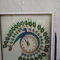 پته ساعت طاووس|ساعت دیواری و تزئینی|بافت, |دیوار