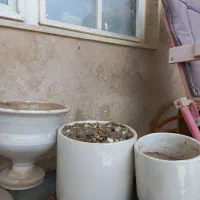 گلدان سرامیکی سفید سالم