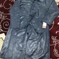 پالتو چرم طرح پوست ماری سرمه ای|لباس|قم, زاویه|دیوار