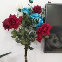 گل رز قرمز|گل مصنوعی|باغستان, |دیوار