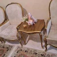 مبل مدل الیزابت/چوب راش/مناسب جهزیه/روکش ورق طلا