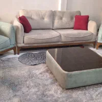 مبل راحتی ۵ نفره همراه پاف|مبلمان خانگی و میز عسلی|تهران, شهرک دریا|دیوار