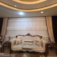 پرده با حریرو پارچه ترک