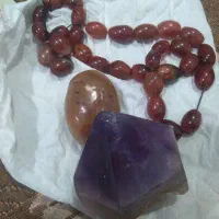 سنگ مهره عقیق گبری و کهنه گبری آمیتیست طبیعی