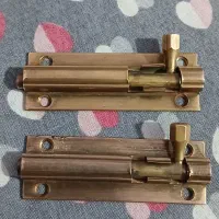 چفت در برنجی قدیمی  نگین عقیق سلیمانی قفل جعبه|کلکسیون اشیاء عتیقه|شیراز, لاله|دیوار