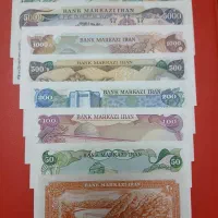 نیم ست کامل اسکناس پهلوی سری آخر|کلکسیون سکه، تمبر، اسکناس|تهران, آرژانتین|دیوار