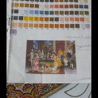 تابلوفرش پاسورباز چله ابریشم زر نیم ودار قالی|تابلو فرش|محمدشهر, همایون ویلا|دیوار