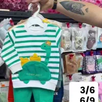 بلوز شلوار نخ پنبه سایز ۹ تا ۱۲ ماه مناسب یلدا