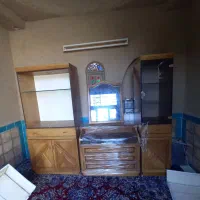 ست کامل ویترین چوبی میز آرایشی و آینه  تمیز و سالم|بوفه، ویترین، کنسول|نجف‌آباد, ویلاشهر|دیوار