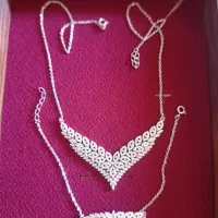 سرویس نقره(گردنی و دستبند)