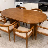 میز ناهارخوری ۶ نفره چوبی + ۶ صندلی
