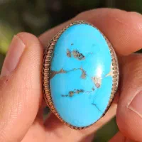 انگوشترهای باباقوری کهنه و فیروزه نیشابور اصل