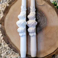 شمع قلمی طرح گل رز برجسته|صنایع دستی و سایر لوازم تزئینی|تهران, وحیدیه|دیوار