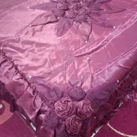 رو تختی ساتن 5 تکه در حد نو واقعی|سرویس روتختی|تهران, افسریه شمالی|دیوار