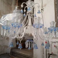 لوستر ترکیبی آبی باکارات|لوستر و چراغ آویز|تهران, صفاییه (چشمه علی)|دیوار