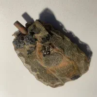 سرمه دان پارچه ای قاچاری نقره دوزی