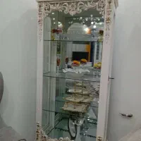 بوفه چوب راش در حد خیلی نو|بوفه، ویترین، کنسول|فیروزآباد (فارس), |دیوار