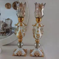 شمعدان سفیدطلایی