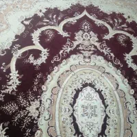 فرش کرم زرشکی  3در4|فرش|چناران, |دیوار