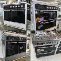 اجاق گاز تکنو 2در صفحه شیشه/استیل5شله طرح فر ارسال