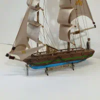 ماکت دستساز هدیه رومیزی کشتی بادبانی چوبی