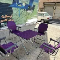 میز و صندلی تاشو درجه یک ..۴نفره دو رنگه