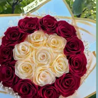 دسته گل روبانی و باکس گل