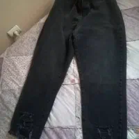 شلوار زغالی مدل واید.سایز 31.قد90