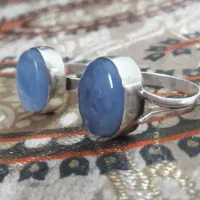 دو عدد انگشتر عقیق نقره