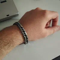 دستبند استیل کارتیر سیاه قلم