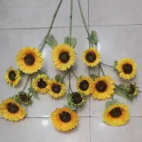 شاخه آفتاب گردان گل مصنوعی ۵ گل